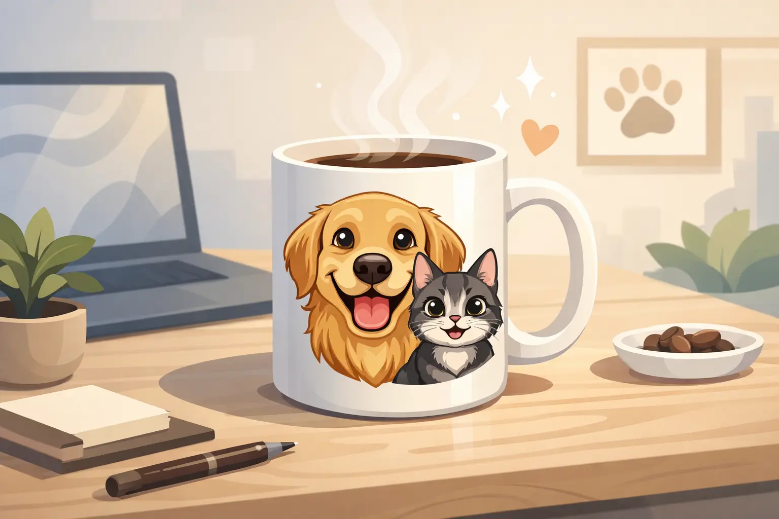 Why a Pet Caricature Coffee Mug Works