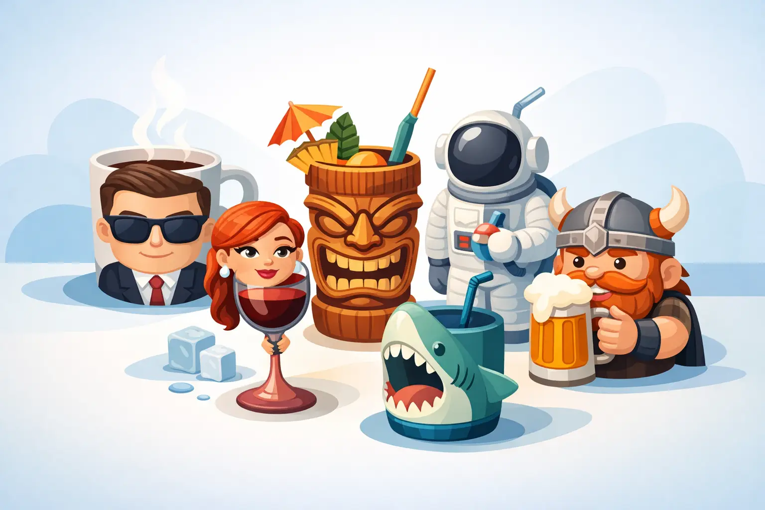 12 Fun Caricature Drinkware Gift Examples